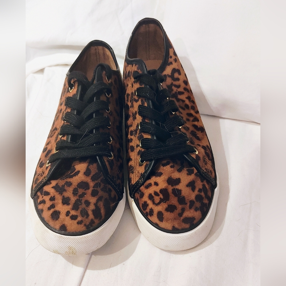 JustFab Leopard Print Sneakers – Stylish and Comfortable-Size 8.5!